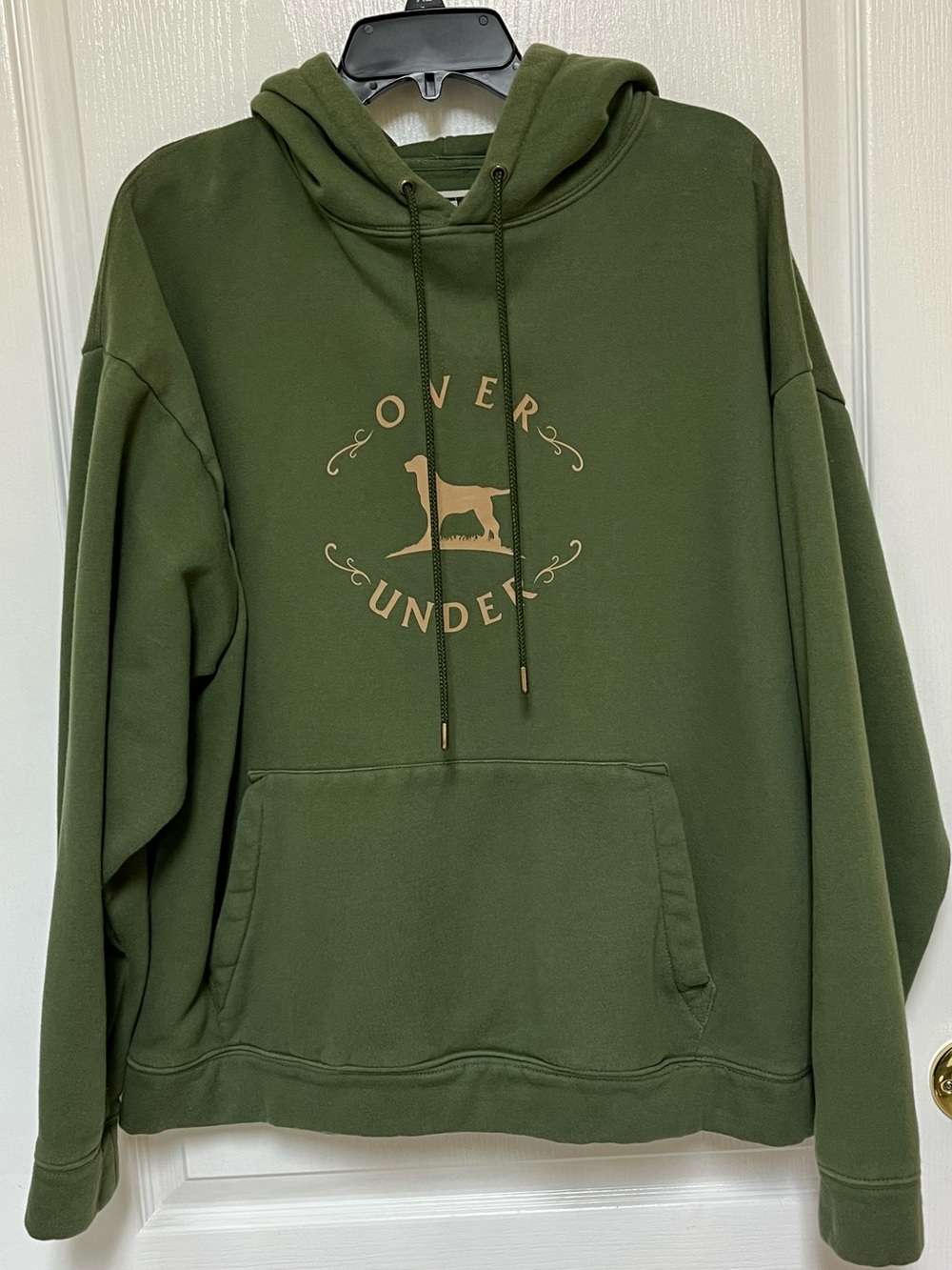 Over Under Olive Green Men's Pullover Hoodie